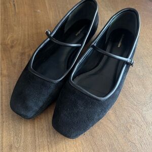 Reformation Black Minimalist Loafer Flats